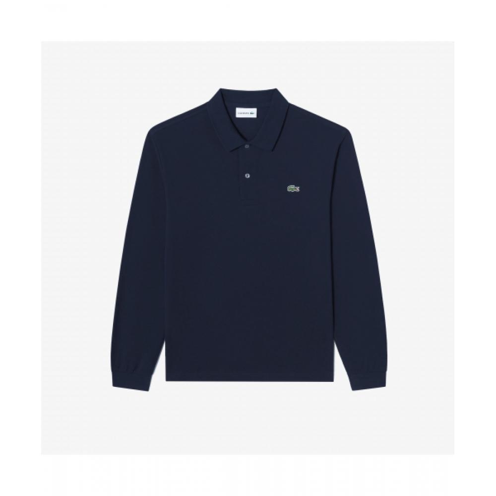 

LACOSTE Men s French Regular Fit Long Sleeve Basic Polo [Dark Navy]