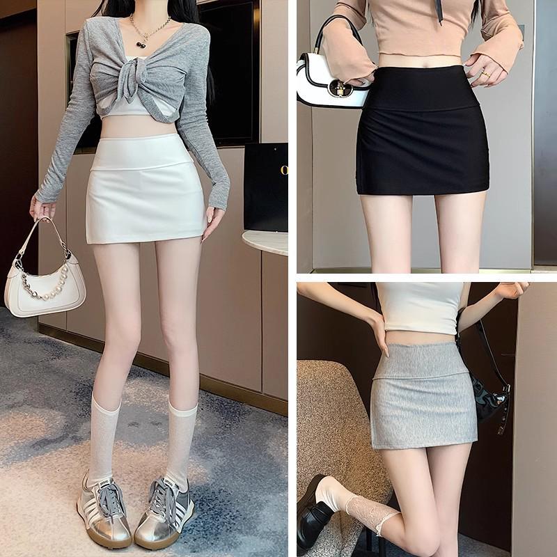 Spicy Girl High Waist Grey Irregular A-line Mini Skirt - Summer Versatile Slimming Bodycon