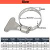 304 Stainless Steel Water Pipe Clamp Trachea Clamp Fixed Locking Clamp with Handle Throat Hoop Hand Twist Pipe Hoop Oil Pipe