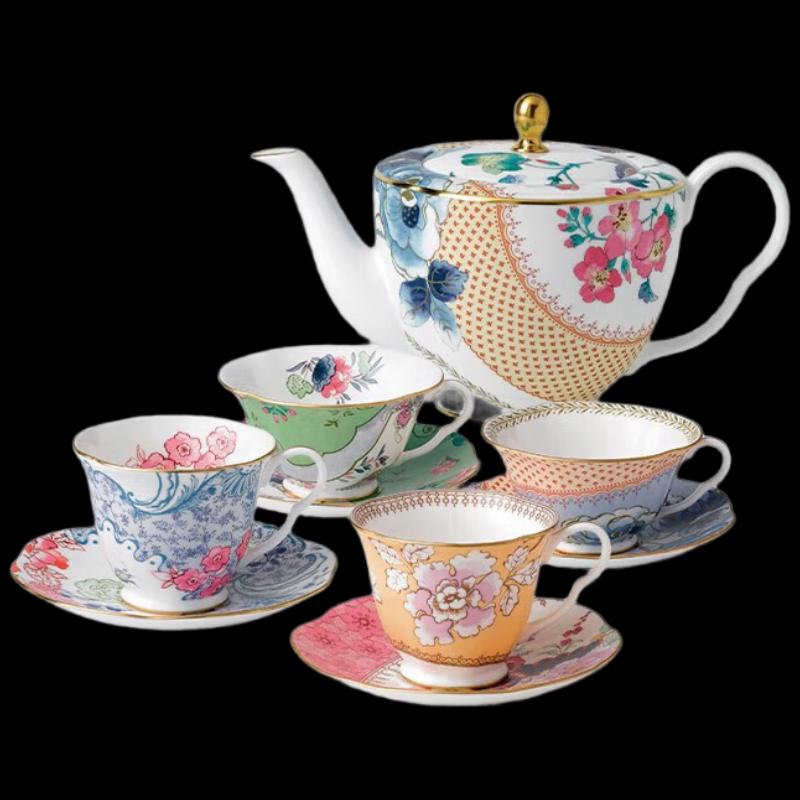 Wedgwood Butterfly Bloom Teapot and Cup Set