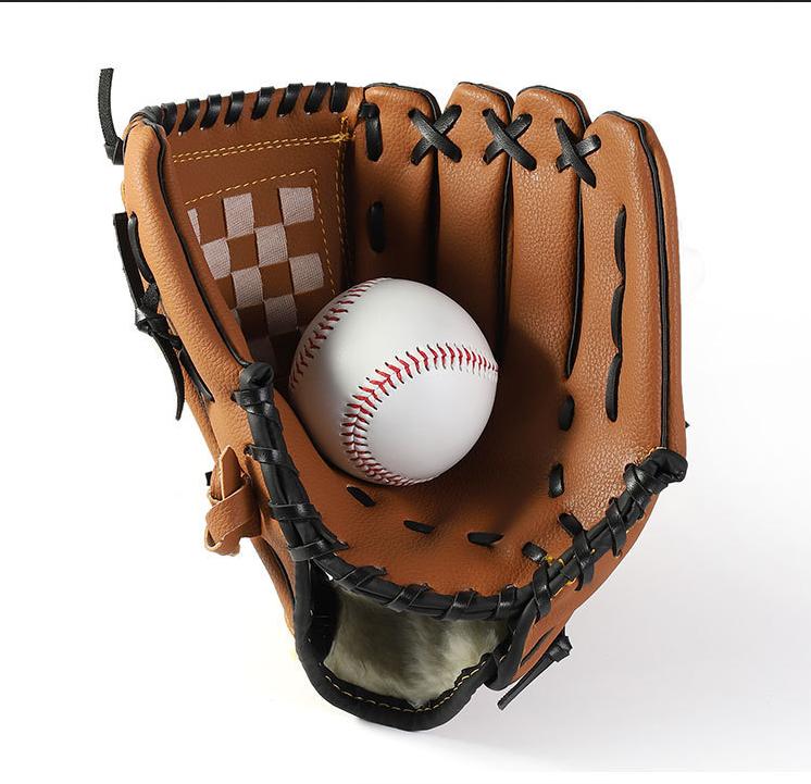 Genuine Leather Baseball Glove For Youth Kids Batting Mitt Both Hands Softball Glove