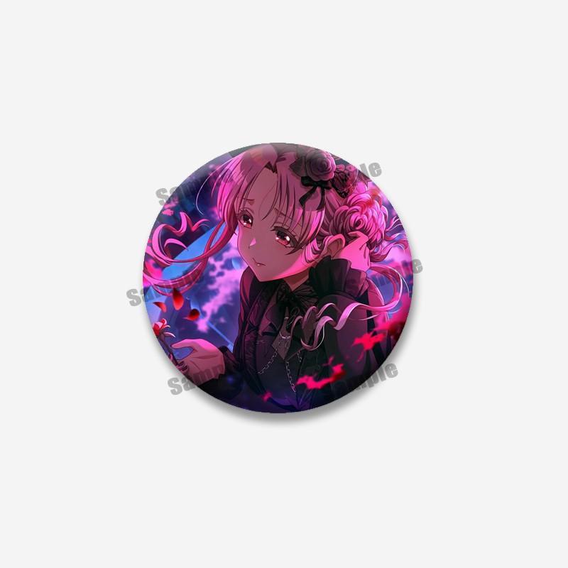 Cute Cartoon Girls Miyu Haruna Cosplay Badges Music Game D4DJ Rika Hayate Soft Button Pin Jewelry Brooch Accessories for Hat Bag