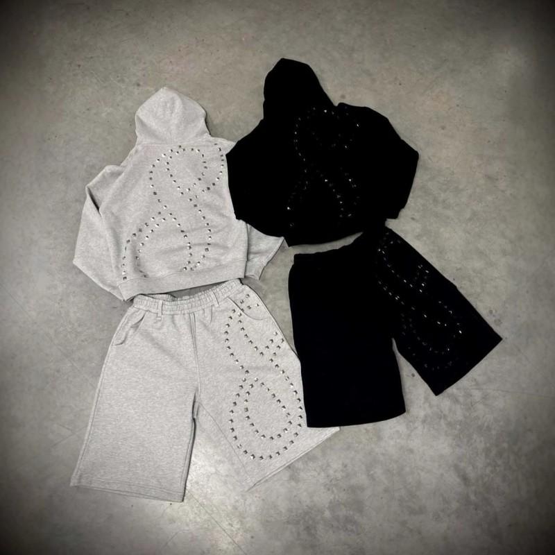 2026 Streetwear Hooded Cardigan Sweatshirt Long Sleeve Teens