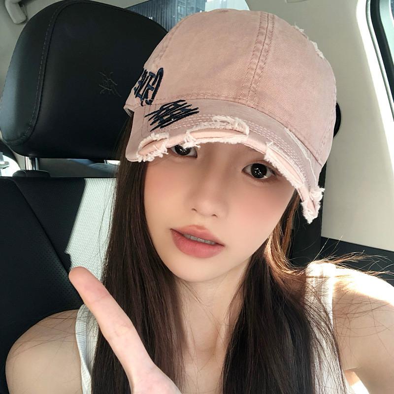 Stylish Spring Summer Pink Baseball Cap For Women With Unique Design And Comfortable Fit