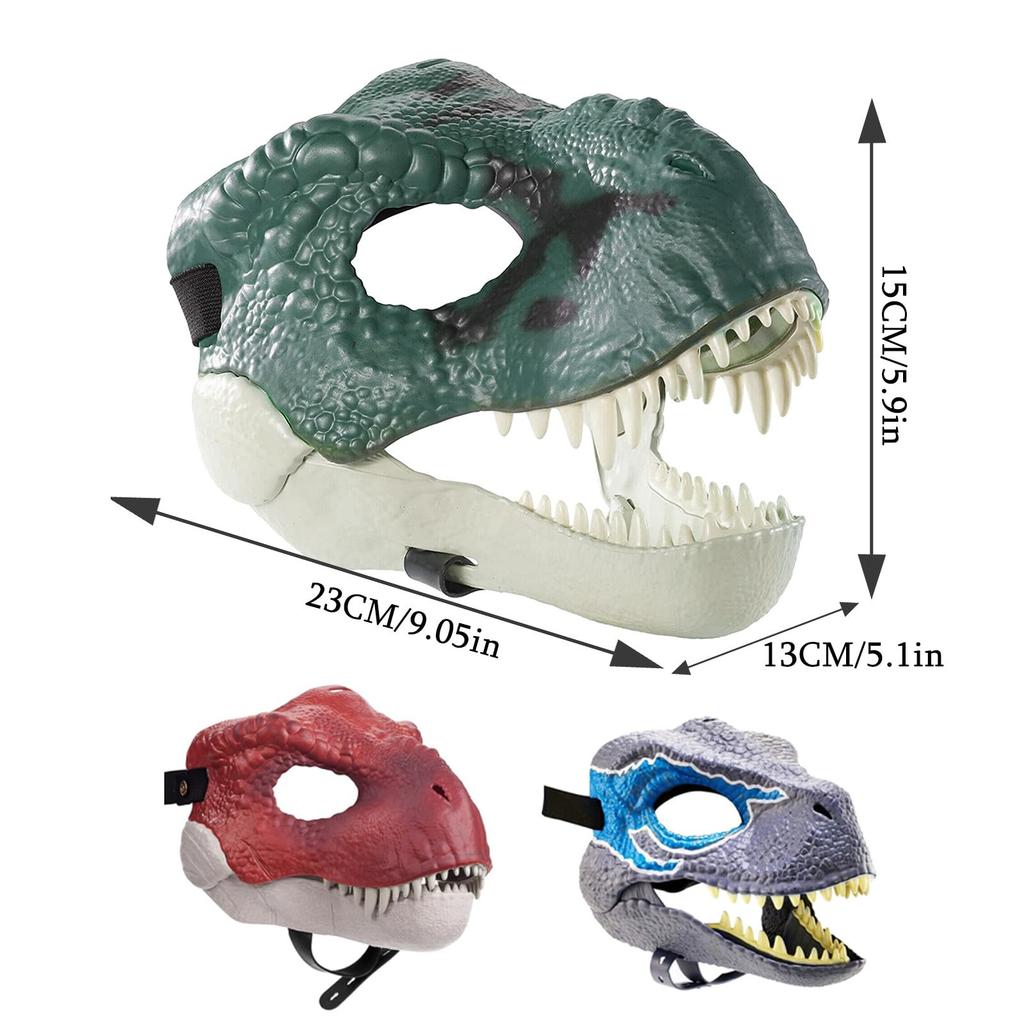 HARUMAKI Kids' Dinosaur Mask, Cosplay Mask with Moving Jaw, Natural Latex Material, Perfect for Parties, Halloween, Themed Events, or Photoshoots for