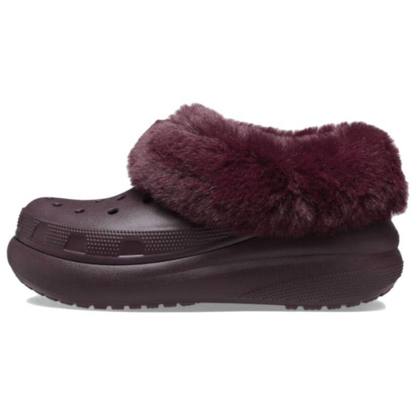 Crocs Clogs Warm Plush Shock Absorbing Non-Slip Breathable Durable Low-Top Casual Shoes Unisex Shoes Purple 208446-6WD