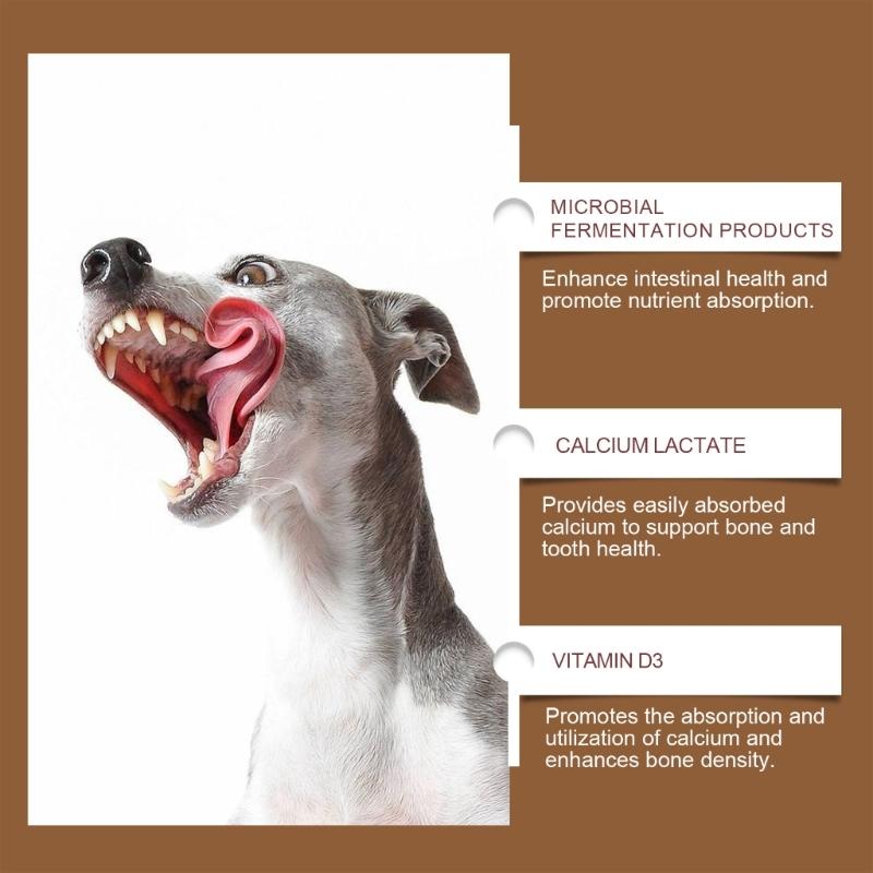 Dog Calciums Supplement Tablets 80Counts Joint Support Supplement Bone Health Improvement for Various Breeds Dogs