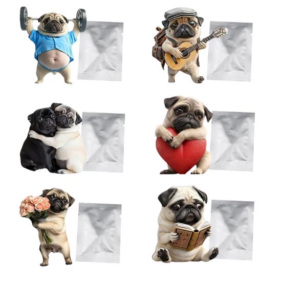 Puppy Car Air Freshener Acrylic Vent Clip Cute Dashboard Decor with Replaceable Scent Pads Lightweight Dog Lovers Gift Car Accessories