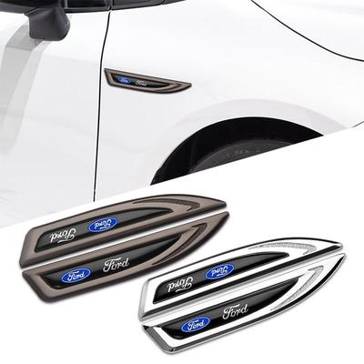 2Pcs Car Body Side Fender Door Knife Badge Sticker Decor Accessories For Ranger Mustang Kuga Mondeo Fiesta Explorer ST-Line