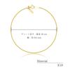 Lala Christie 18K Gold Triple Spike Chain 18cm Long Bracelet, 0.8mm Wide, Approx. 0.9g, (lb97-0004-yg)