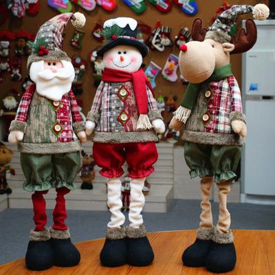 Scalable Santa Claus Snow Man Elk Doll Christmas Decoration Xmas Tree Decent Ornaments