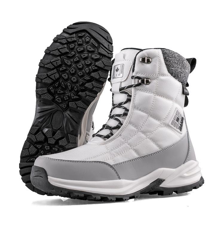 Men's Thickened Winter Snow Boots - Non-Slip, Plush, Warm, Casual Cotton Footwear