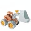 12 Stück Baufahrzeug Sandspielzeug Strohmaterial Kleinkind Strandset Pastellfarben