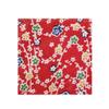 Nippon Chuko Chirimen Cut Yuzen Approximately 23 X Floral Fabric, 33cm, Pattern, Red, Y185-02