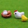24Pcs Miniatures Garden Ornament Mix Chicken Chick Egg Nest Figurine Miniatures Home Decoration Kawaii Accessories Garden Decor