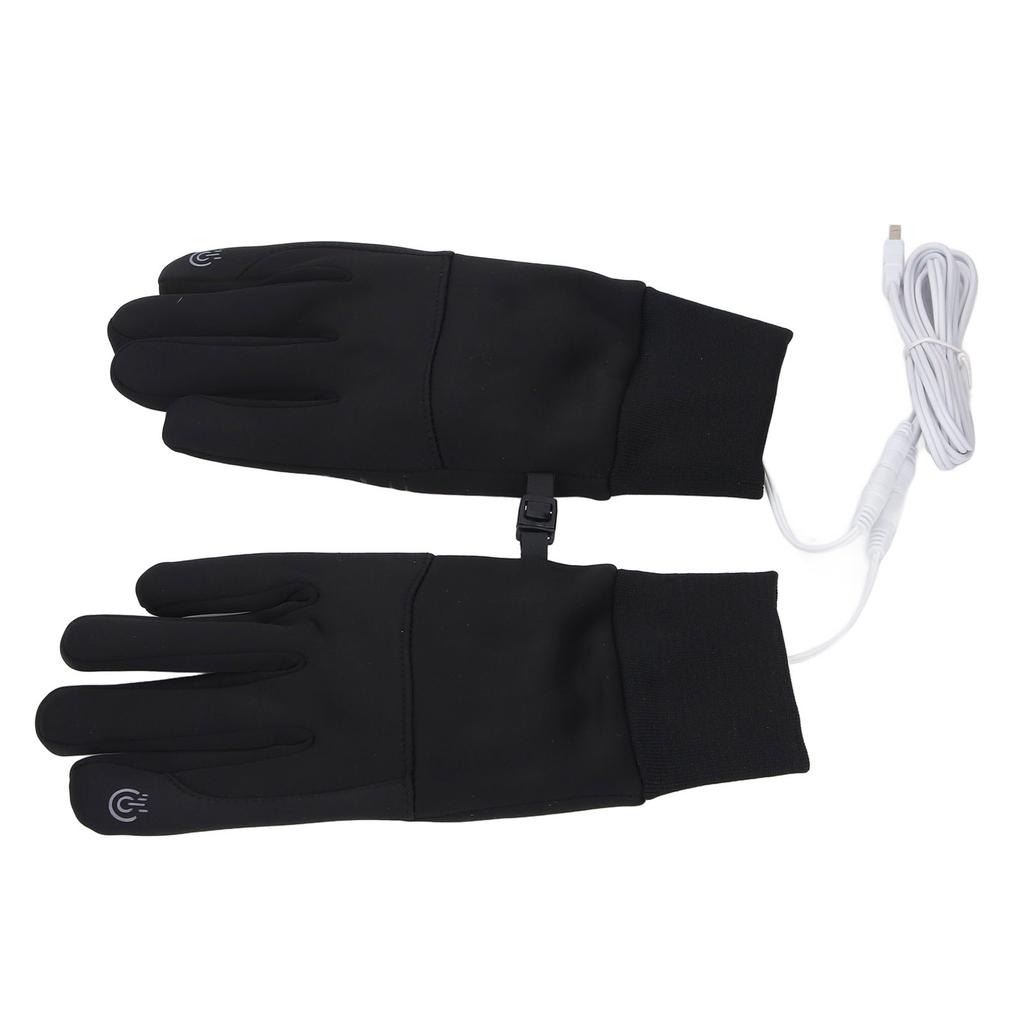 USB Heated Gloves Touchscreen Anti Slip Water Resistant Wind Proof Electric Winter Gloves for Man Woman