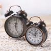European Retro Double Bell Alarm Clock with Night Light Alarm Clock