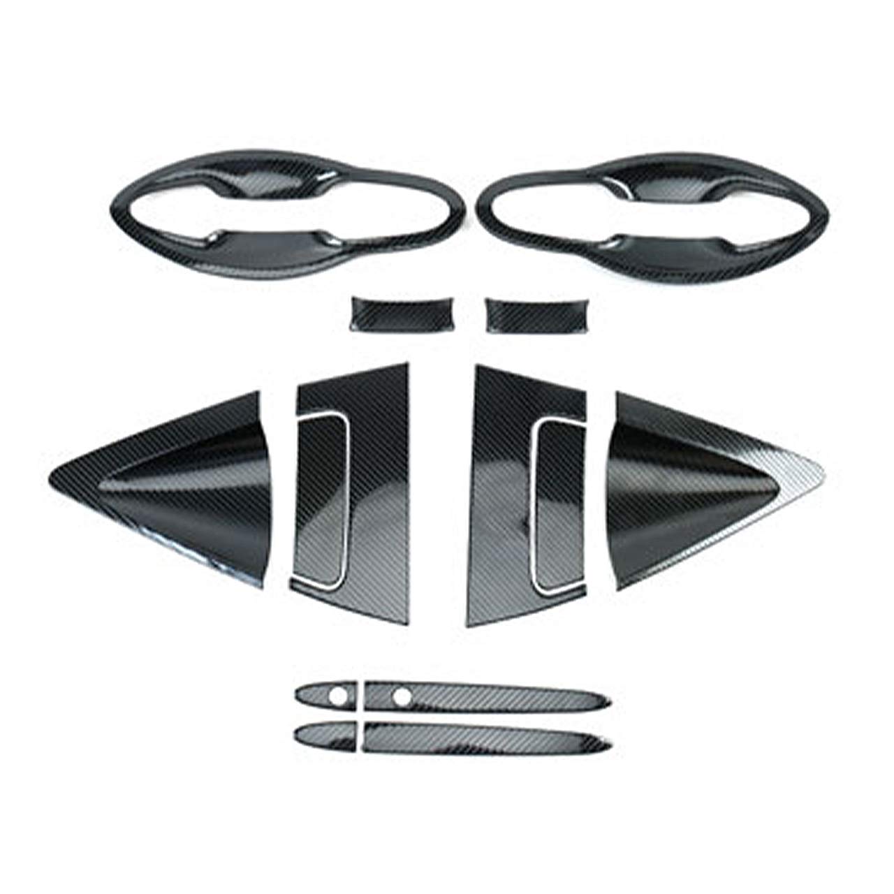 

Felimoa Car Door Knob Side Pillar Carbon Fiber for Vezel Covers, Covers, Style, 14-Piece Set,