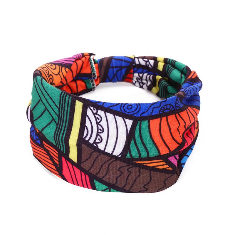 Široké čelenky pro ženy Vázaná čelenka Africké dámské zábaly na hlavu Pružné doplňky do vlasů Pásky Barviva na kravaty 4 balení