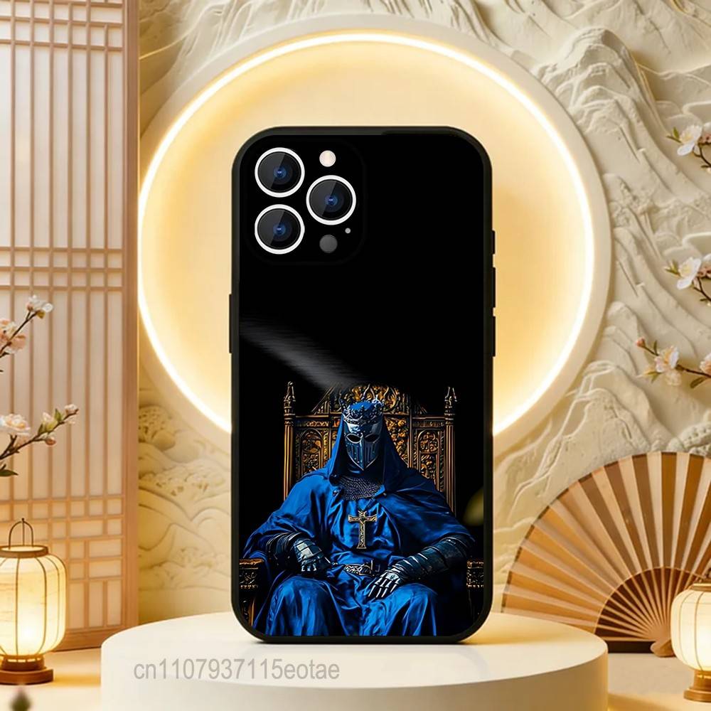 Crusaders Templar Knight art Black Soft Case For iPhone 17 13 14 15 11 16 12 Pro Max Pro Max Plus E Air Mini Phone Cover Shell