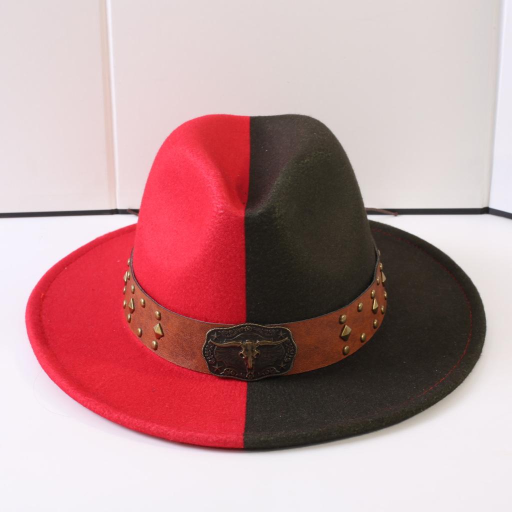 Popular European and American Classic Double-color Wide-brimmed Top Hat Men's and Women's Fashion OL Style Cowboy Hat Jazz Hat