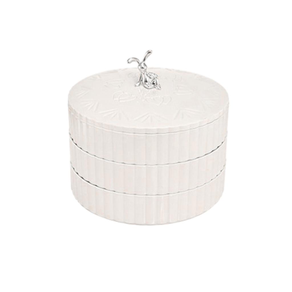 With Compartments Divided Serving Tray with Lid Veggie Tray Portable Snack Box Food Container for Biscuits, Candy, Fruits, Nuts