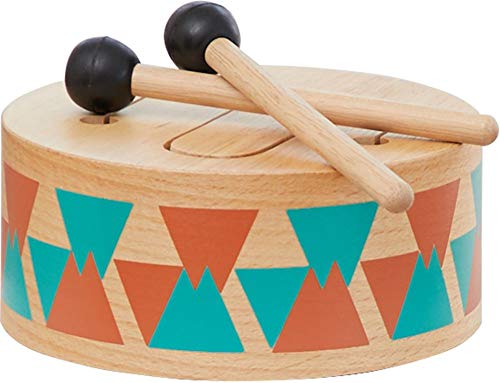 

I mTOY Classic Drum, Wooden Toy, Educational Toy, Percussion Instrument, Musical Instrument, Baby Gift, Sound-making Toy, 1st Birthday Gift, Wooden To