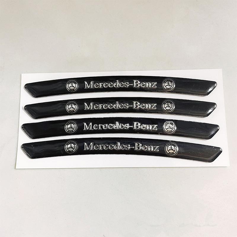 GLC GLB 4pcs AMG Emblem Car Wheel Sticker Rims Cover Decal Accessories For  Mercedes Benz Brabus Smart Maybach W204 GLC CLA W20