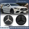Hot Car Sticker For Mercedes Benz C W205 A W177 S W217 SL CLA CLS GLA GLB Glossy Black Newest 3D Front Grille Star Emblems Logo