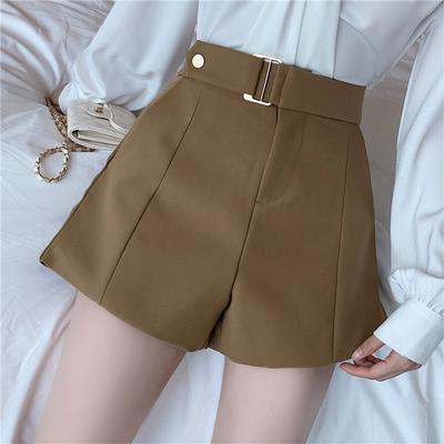 Pantaloncini Pantaloni larghi a gamba larga da donna a vita alta