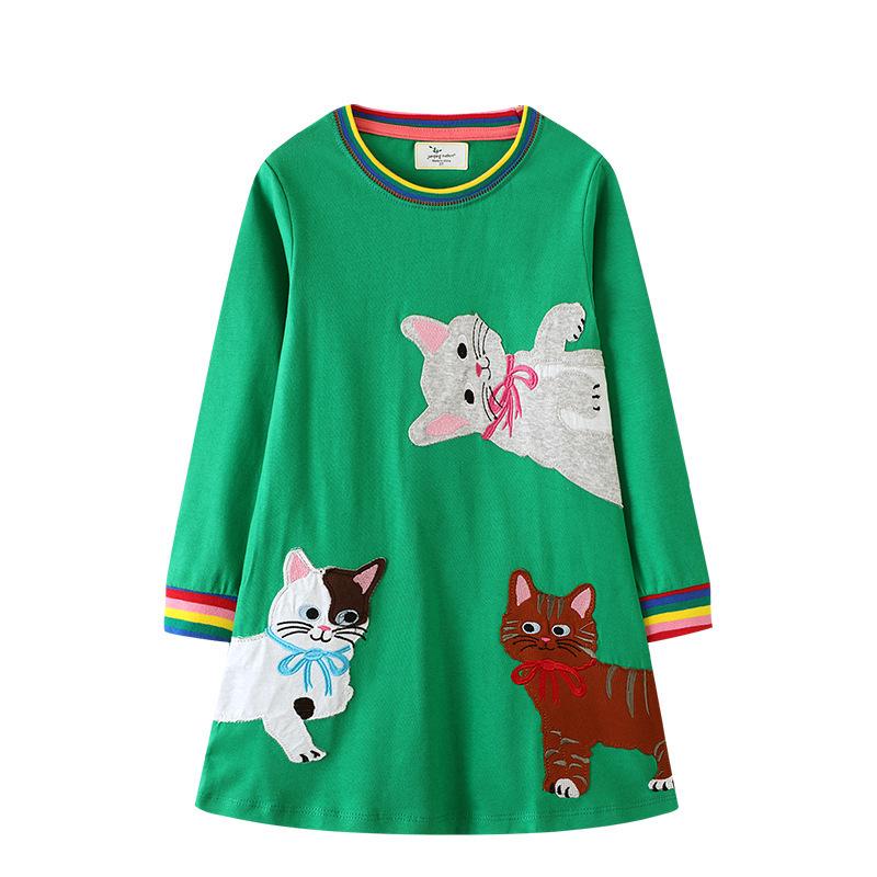 New Spring/Autumn Girls' Long Sleeve Princess Dress – European & American Style