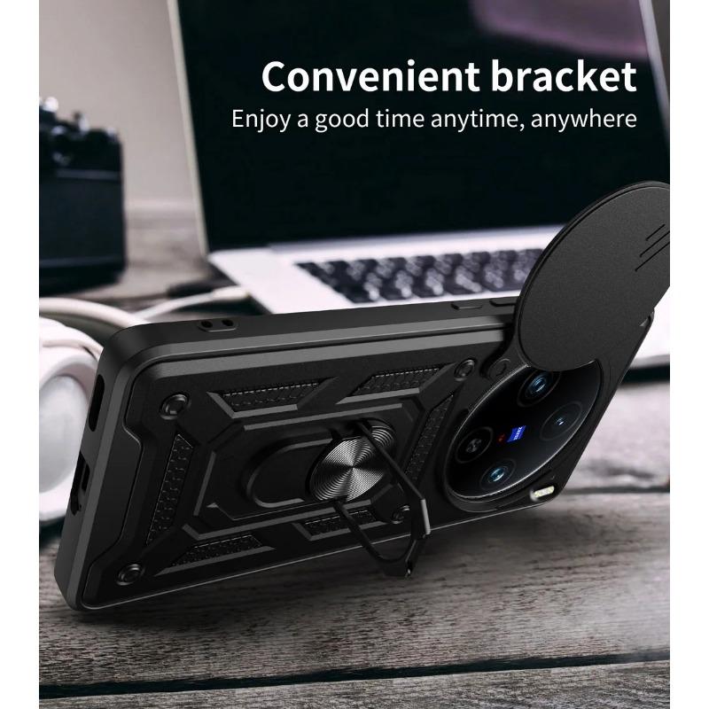 Camera Protect Case for VIVO X100 Pro VIVO X100 Armor Hybrid Metal Ring Back Cover