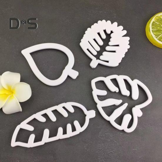 4ks dortové formy Tvar listu Tvar listu Potřeby pro kutily Plastové zdobení sušenek Vykrajovátka na sušenky