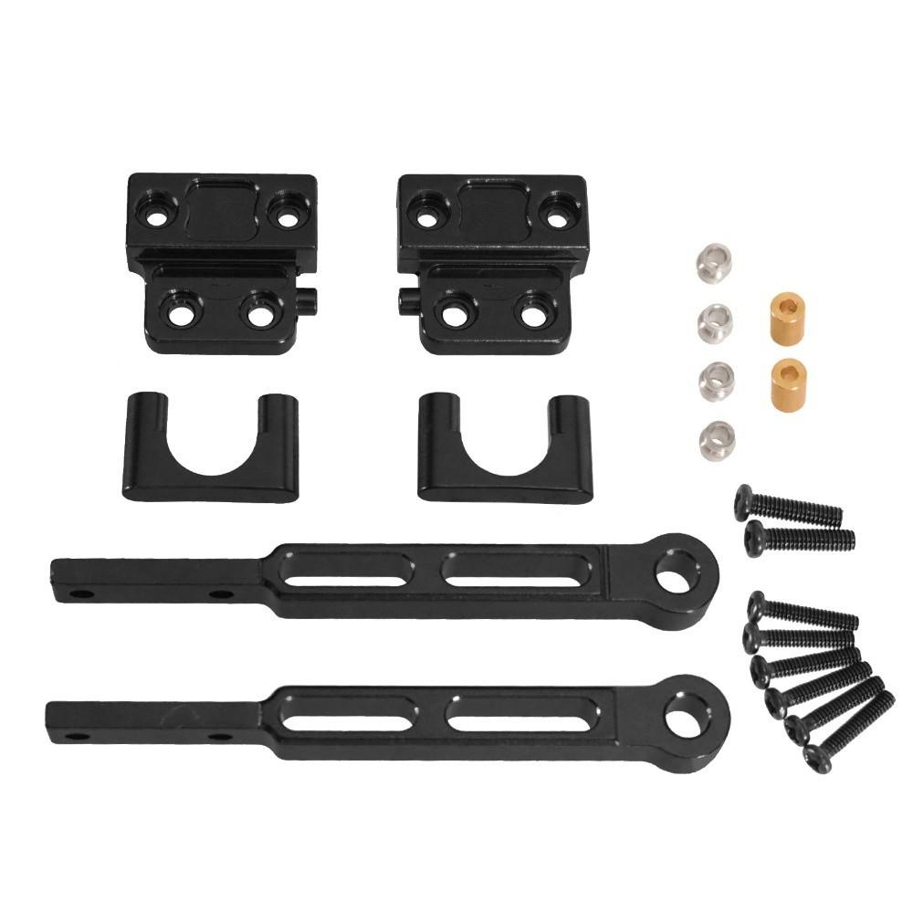 6pcs Durable Leaf Spring Modified Rod Black Red Silver Fixing Plate Kit  RC Accessories