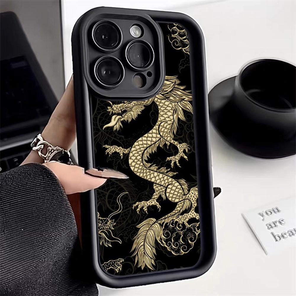 

N81 Dragon design art Мягкие чехлы для телефонов с ангельскими глазками для Samsung A54 A34 A13 A14 S23 S24 Ultra S20 FE Xiaomi Redmi Note 13 12C Противоударный чехол Redmi Note 13 Pro 4G