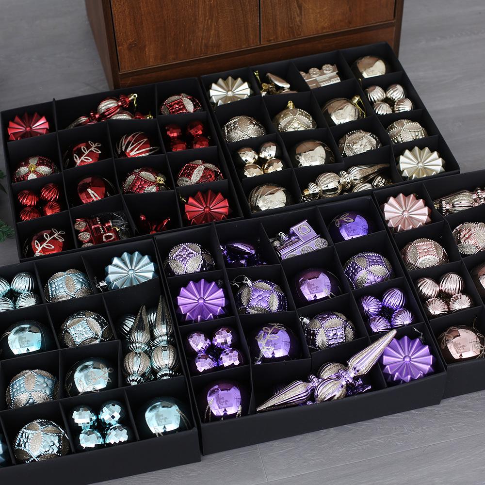 Multi-Color Irregular Shaped Christmas Ball Set - Light Luxury Tree Ornaments