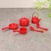 Pot 1 Set Kids Toys 1:12 Dollhouse Miniature Soup Spoon Pan Kettle Model Kitchen Cookware Accessories Diy Decoration