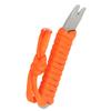 Stainless Steel Pocket Pry Bar with Paracord MultiPurpose Mini Crowbar Crank Scraper(Orange )