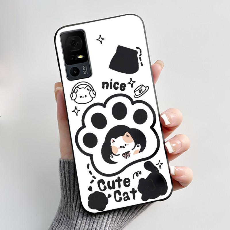 Cute Case For TCL 40 XL Fundas TCL 40T T608DL Cover For Lively Jitterbug Smart 4 Printing Shells Protective Soft Silicone Casing