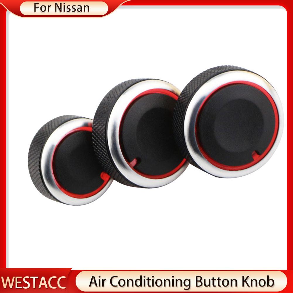 3Pcs Car AC Knob for Nissan Almera Sunny March Versa Cube Micra Versa Note Air Conditioning Heat Control Switch Knob