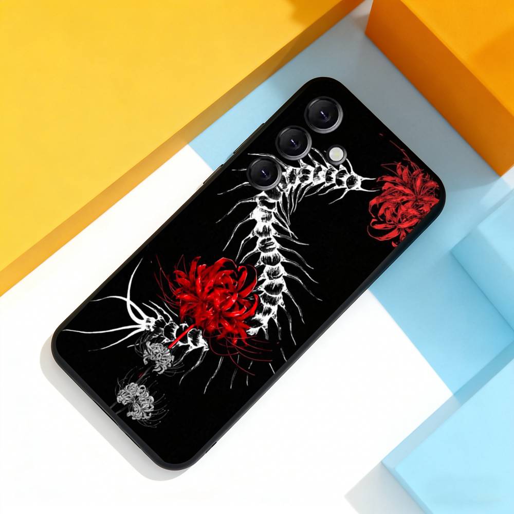 Ghoul Red Spider L-Lily Tokyo Phone Case For Samsung Galaxy A 22,71,53,52,51,72,73,5G,Note,J7,8,9 Soft Black Cover