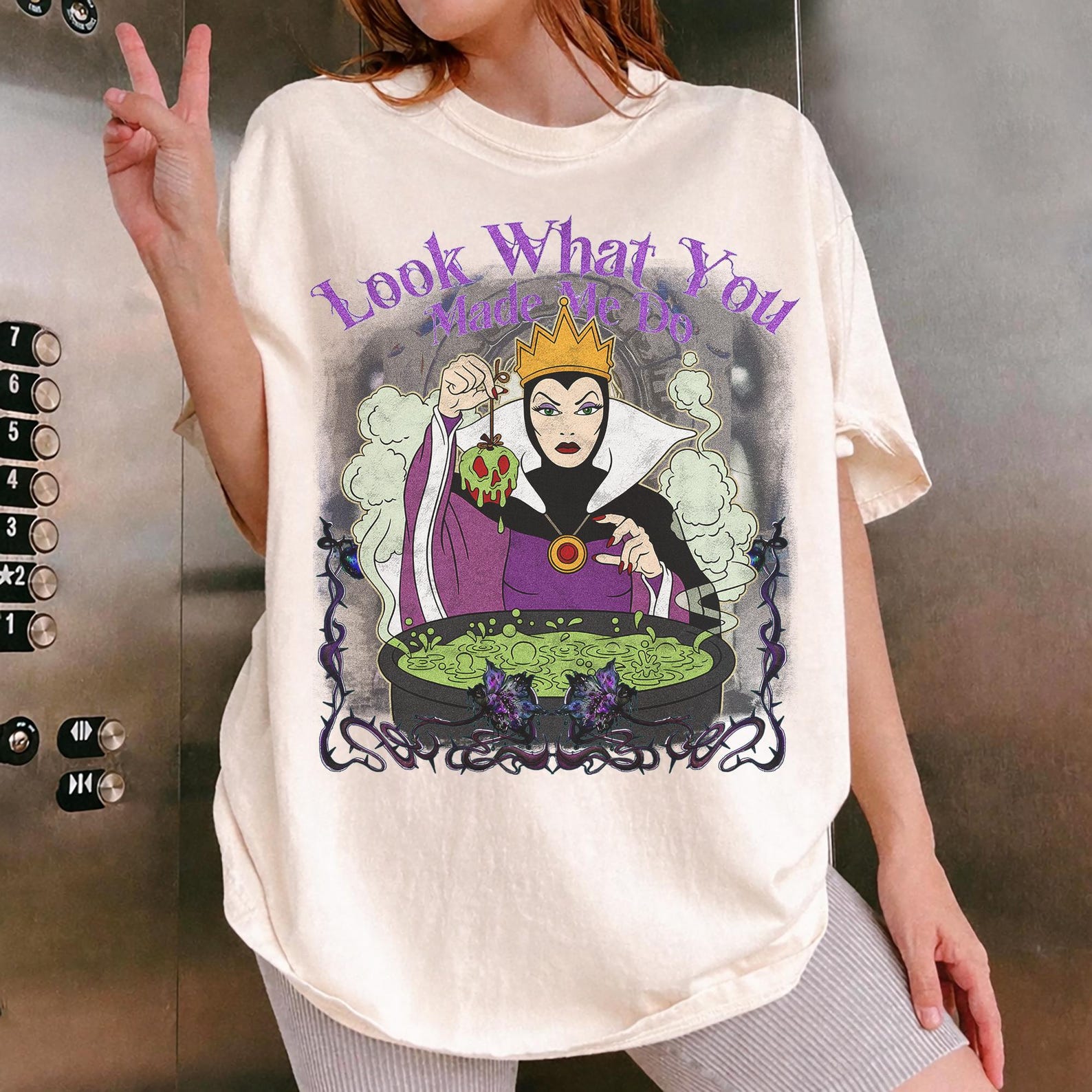 Disney World Evil Queen Villains Shirt, Look What You Made Me Do shirt, Disney Snow White Shirt, Disneyland Villains Era Shirt 2XL