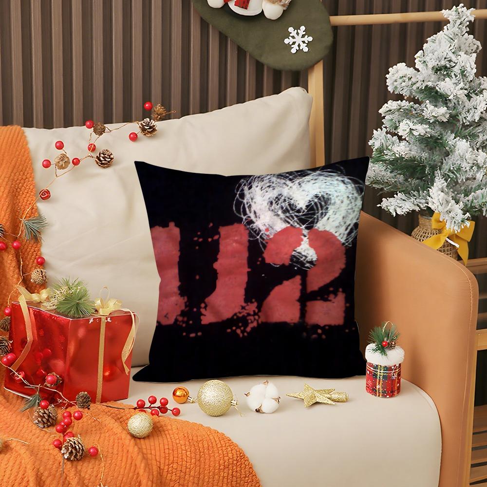 Rock Band U-U2 Cool Pillow Case Printing Pillowcase Living Room Sofa Cushion Cover Bedroom Room Decor