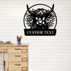 Unique 1pc Custom Metal Highland Cow Outline Engraved Family Name Wall Art House Number Address Sign