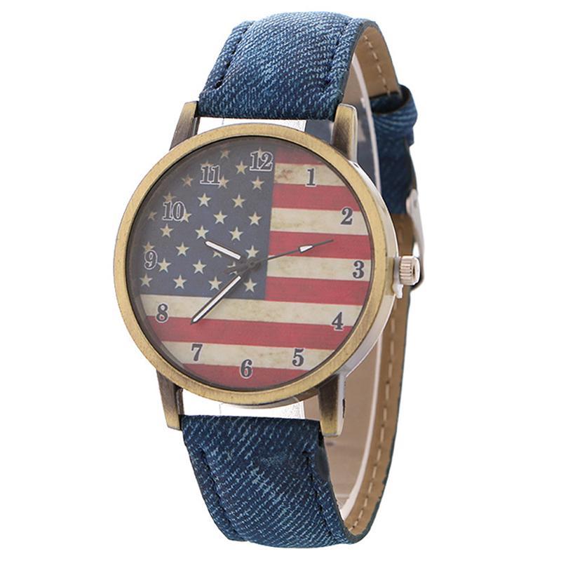 Vintage Graffiti States Canvas Watch With Quartz Movement For Unisex Wear
