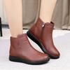 Fashion Winter Warm Shoes Woman Black Short Boot With Fur Women's Leather Ankle Boots Women  Waterproof Ladies Zip Up Booties