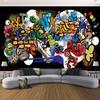 3d Graffiti Wallpaper Large Fashion Graffiti Wall Paper Gym Club Bar Cafe Murals Home Decor