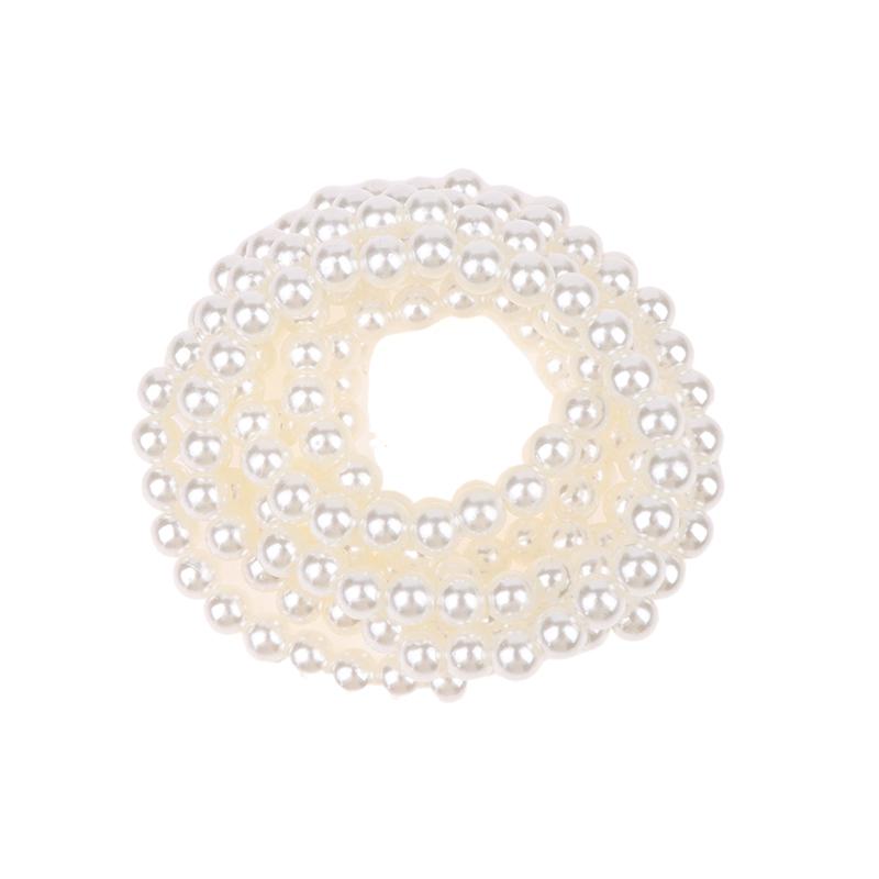 Long Cream Glass Necklace For Women Imitation Pearl Party Jewelry Fashion Accessories Multi-Layer Sweater Beads Chain