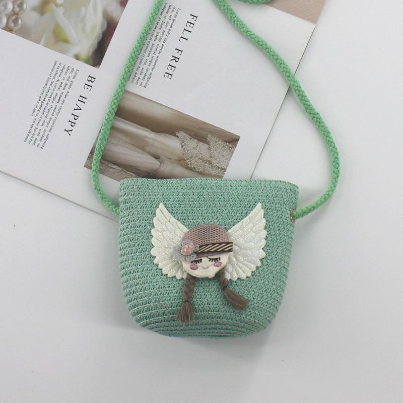 2024 Women's Mini Cartoon & Straw Flower Messenger Bags - Cute Beach Accessory