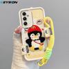 KEYSION Cartoon Niedliche Plüsch Stickerei Hülle für Samsung A05S A04S A13 5G mit Lanyard Stoßfeste Handyhülle für Galaxy S23 FE 5G